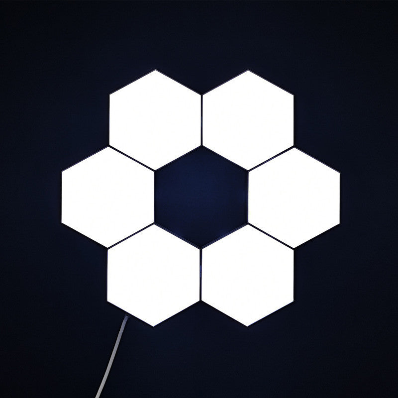 Hexagon panels lit in a ring shape